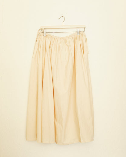 Poplin Midi Skirt - Ivory