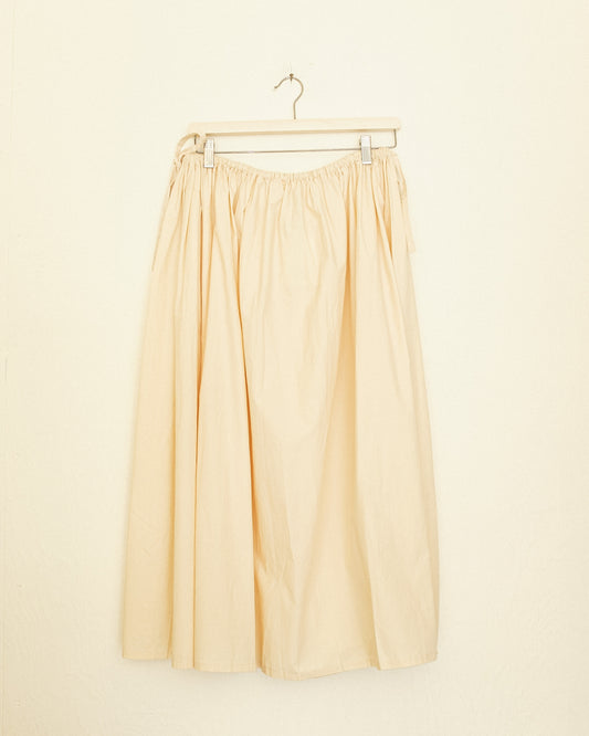 Poplin Midi Skirt - Ivory
