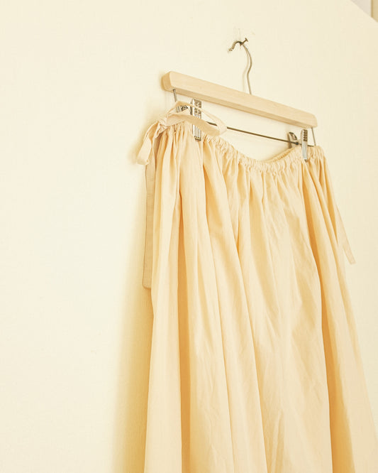 Poplin Midi Skirt - Ivory