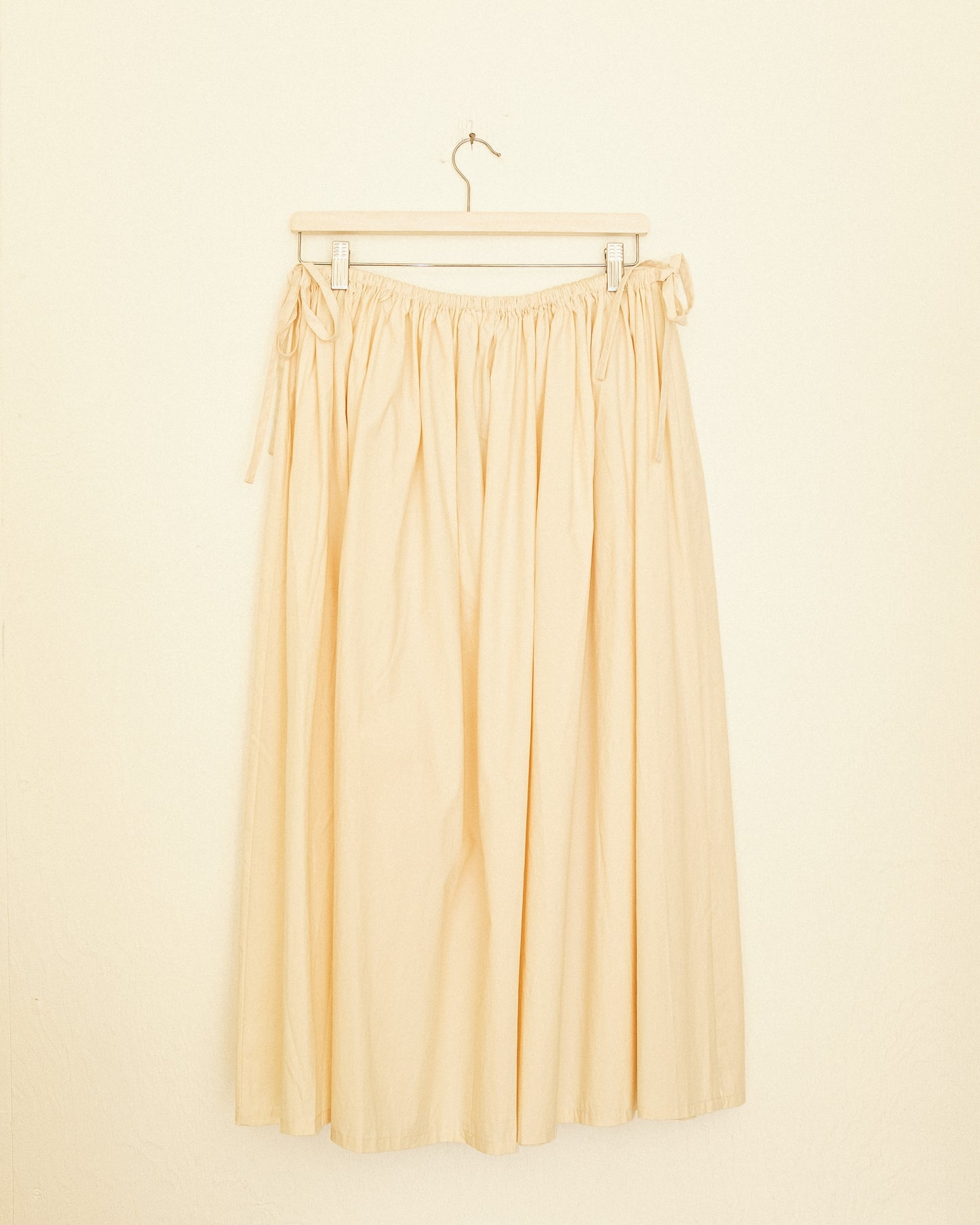 Poplin Midi Skirt - Ivory