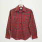 Brick Tartan Plaid Button Up