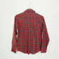 Brick Tartan Plaid Button Up