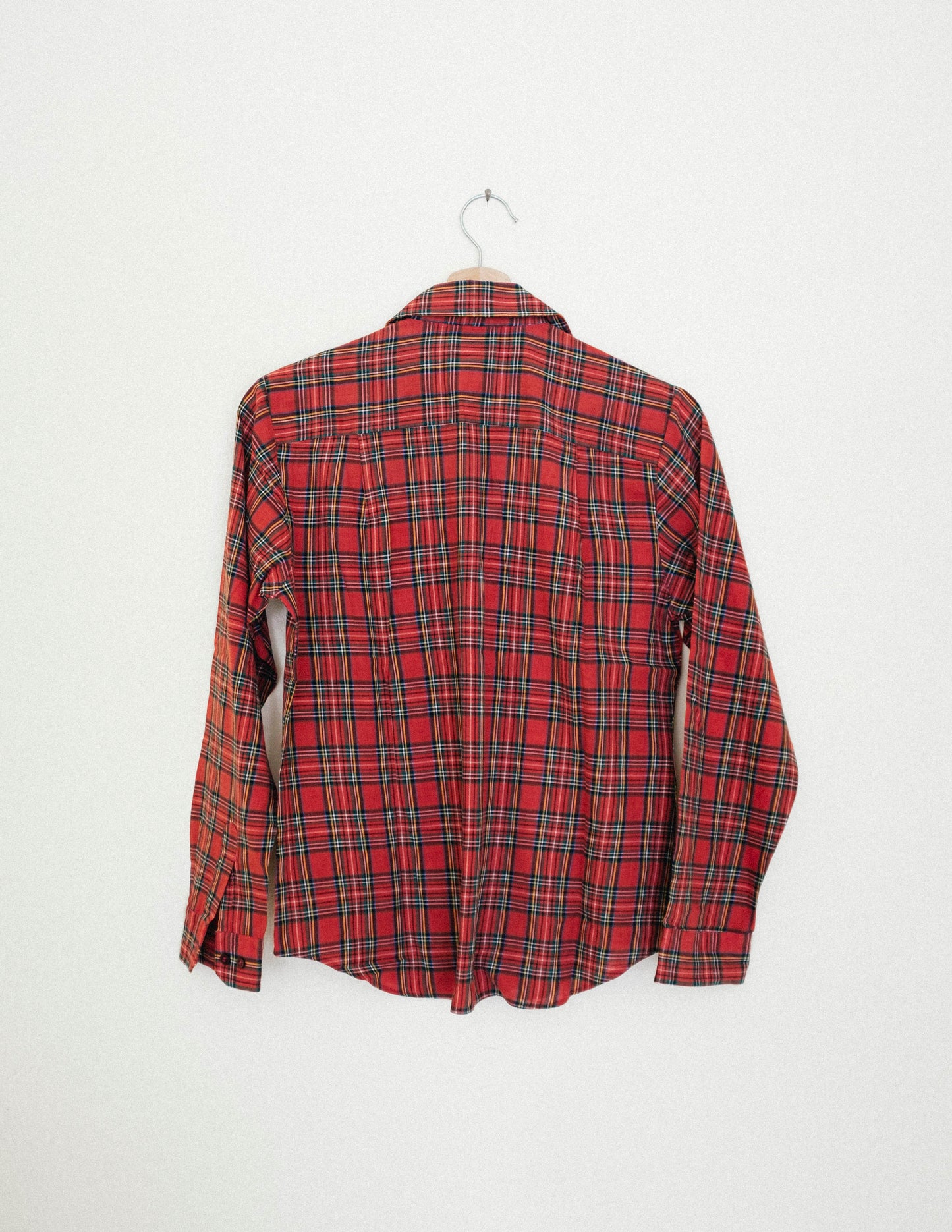 Brick Tartan Plaid Button Up