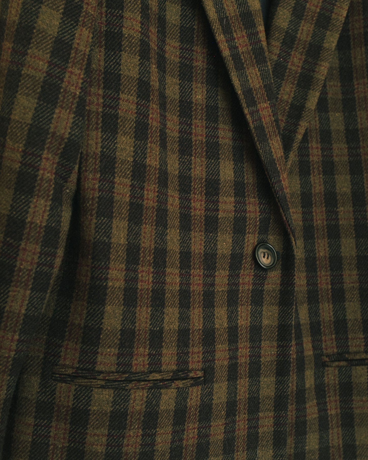 Olive Plaid Blazer
