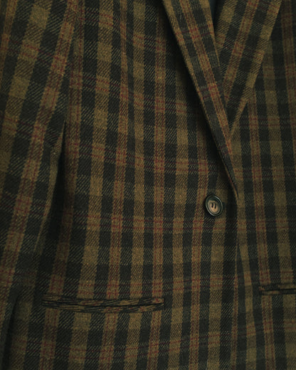 Olive Plaid Blazer