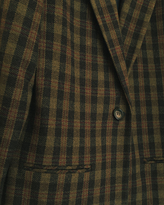 Olive Plaid Blazer