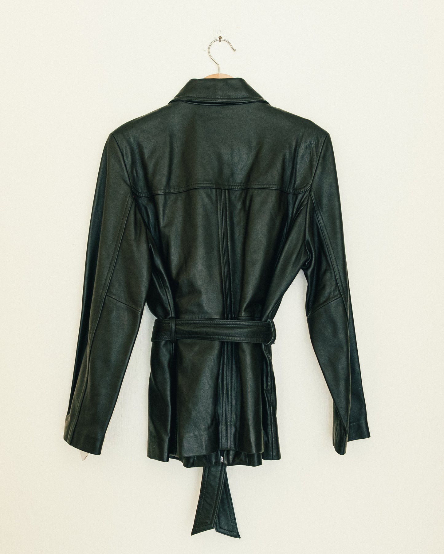 Belted Leather Jacket