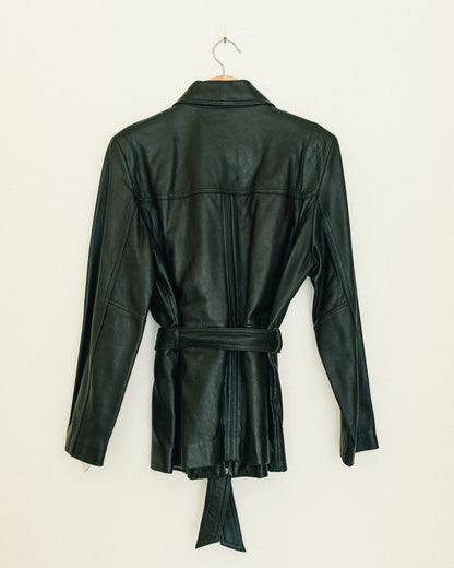 Belted Leather Jacket