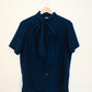 Navy Bow Blouse