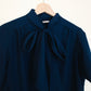 Navy Bow Blouse