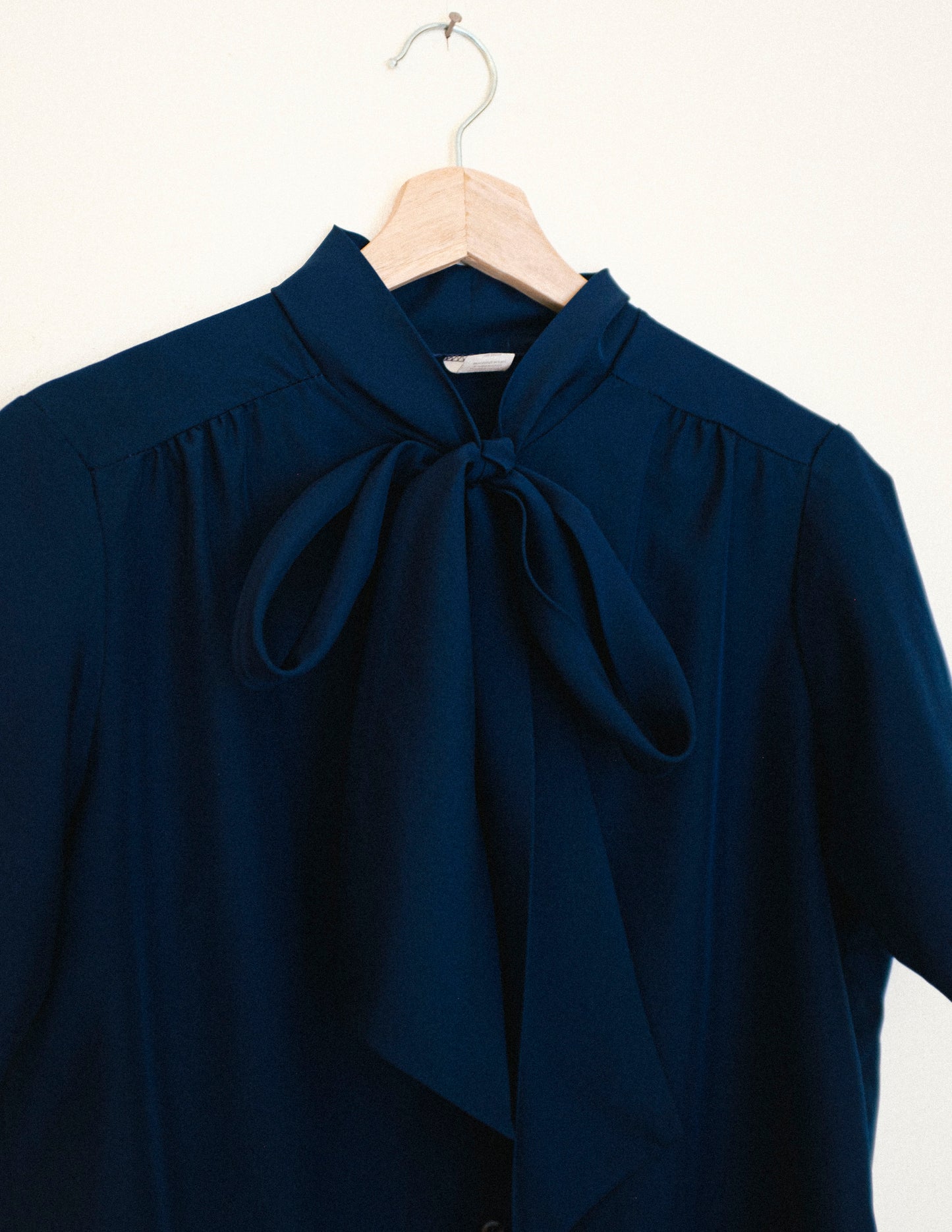 Navy Bow Blouse