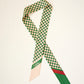 Green Silk Skinny Scarf