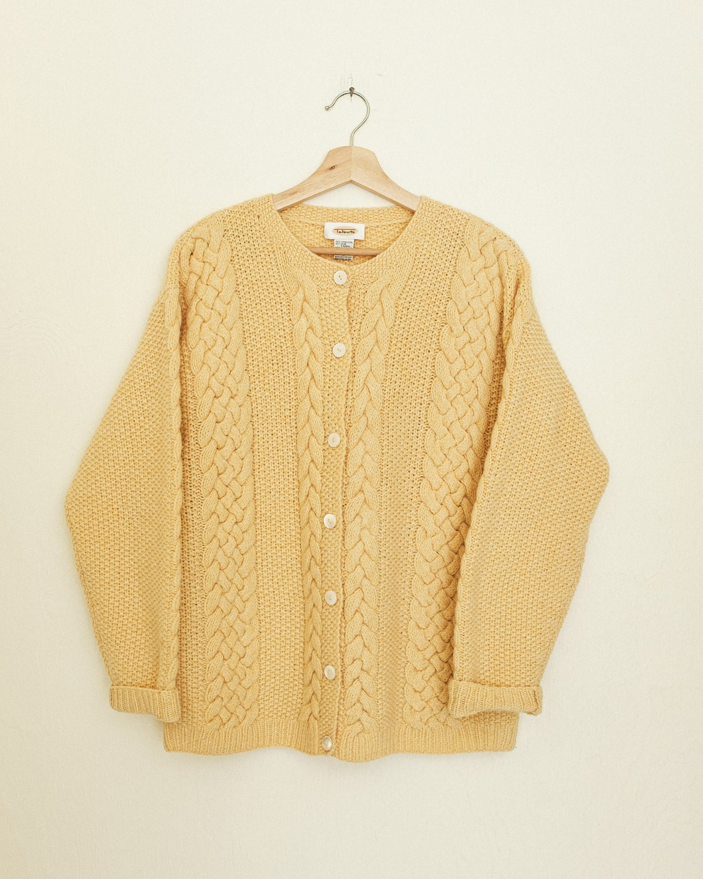 Yellow Wool Cardigan