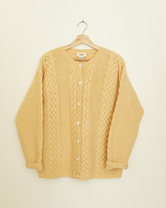 Yellow Wool Cardigan