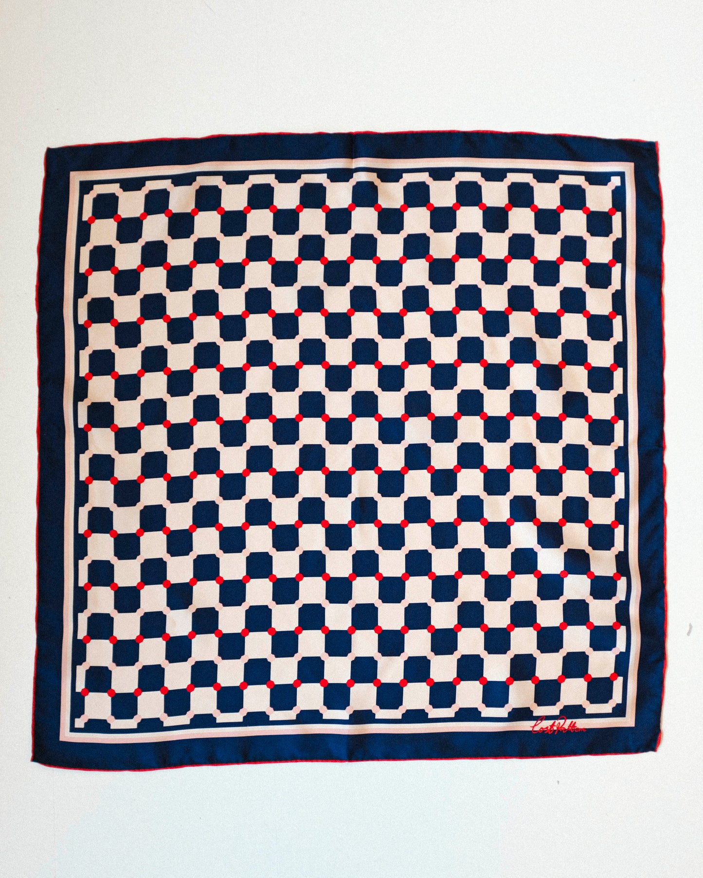 Checkerboard Silk Scarf