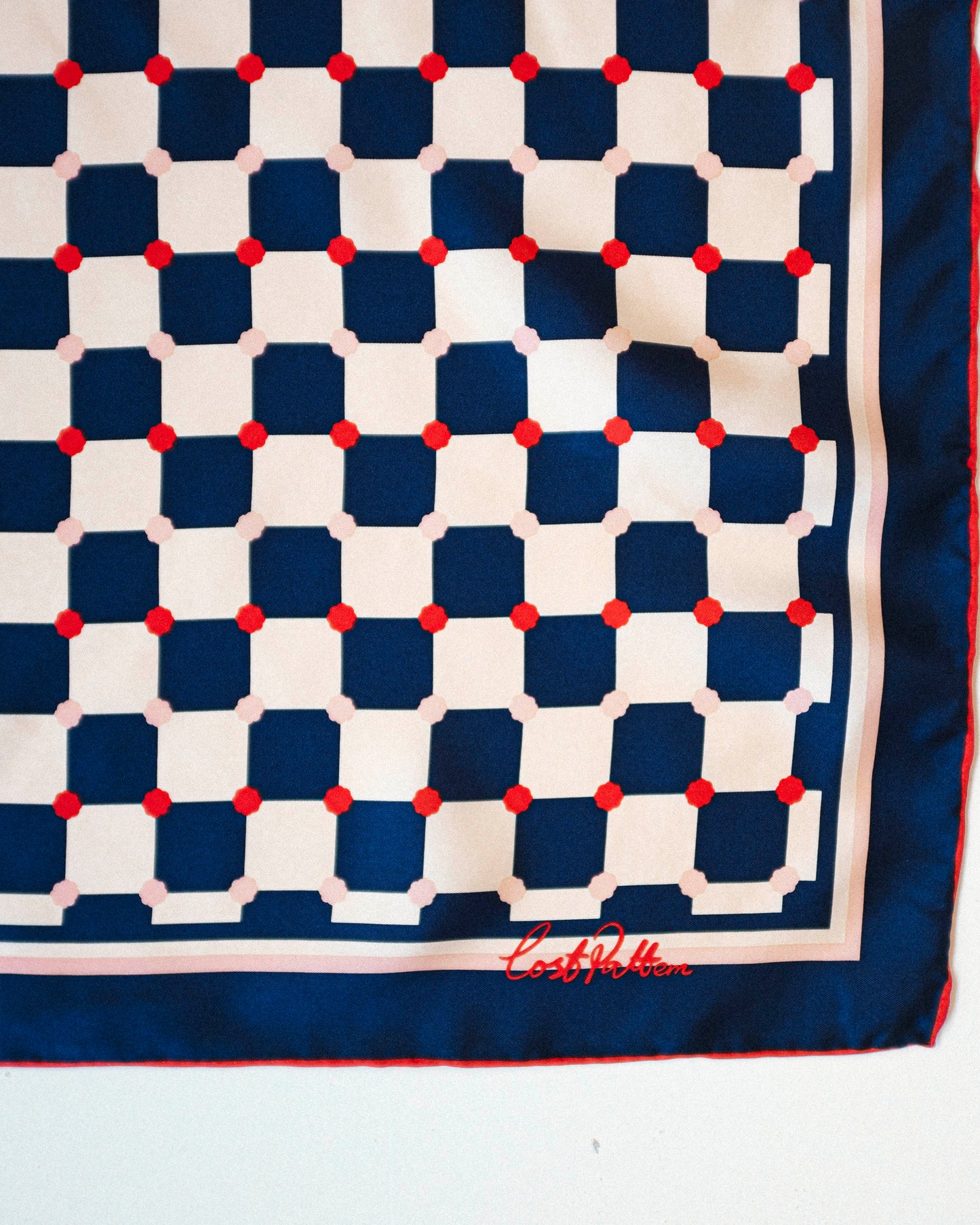 Checkerboard Silk Scarf