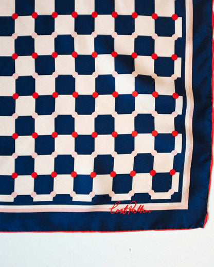 Checkerboard Silk Scarf