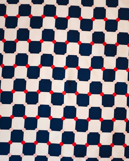 Checkerboard Silk Scarf
