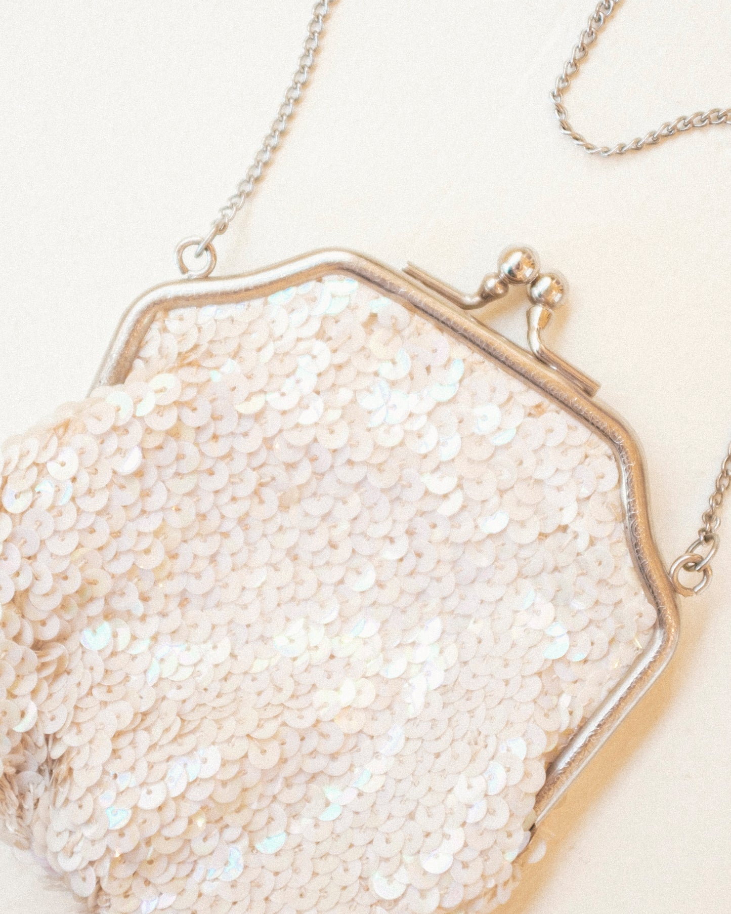 Ivory Sequin Mini Purse