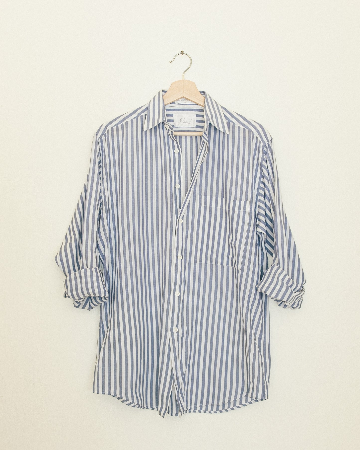 Blue Stripe Button Up