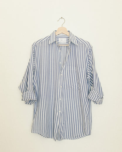 Blue Stripe Button Up