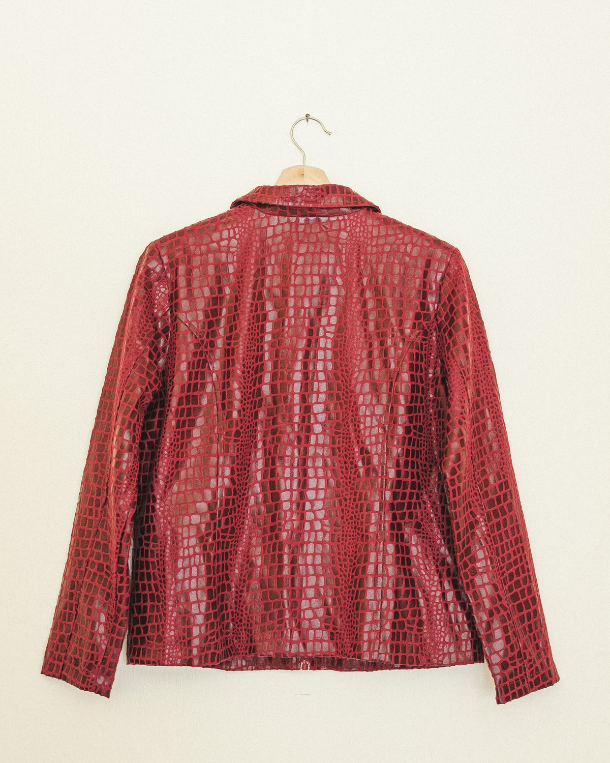 Burgundy Croc Jacket