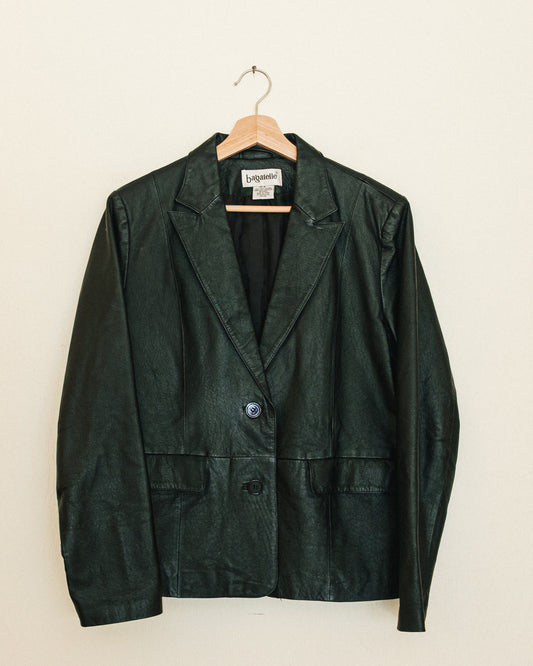 Noir Leather Blazer