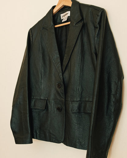 Noir Leather Blazer