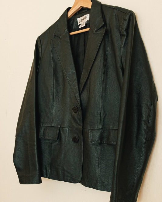 Noir Leather Blazer