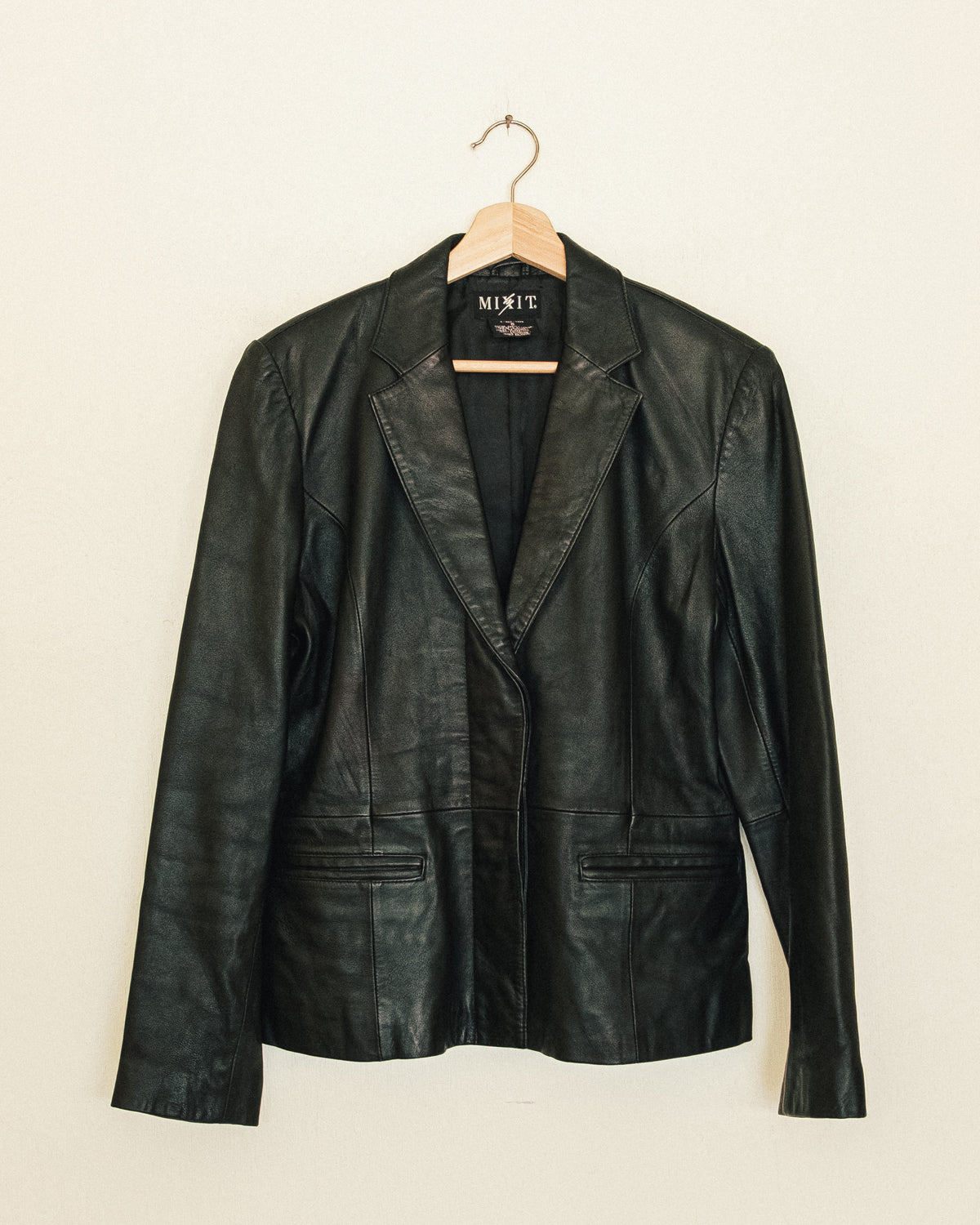 Noir Leather Blazer