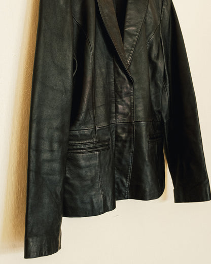Noir Leather Blazer