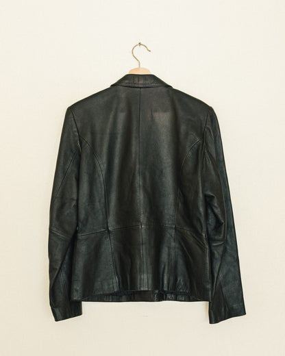 Noir Leather Blazer