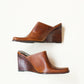 Chestnut Leather Mules 6.5