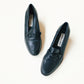 Navy Heel Loafers 7.5