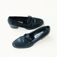 Navy Heel Loafers 7.5