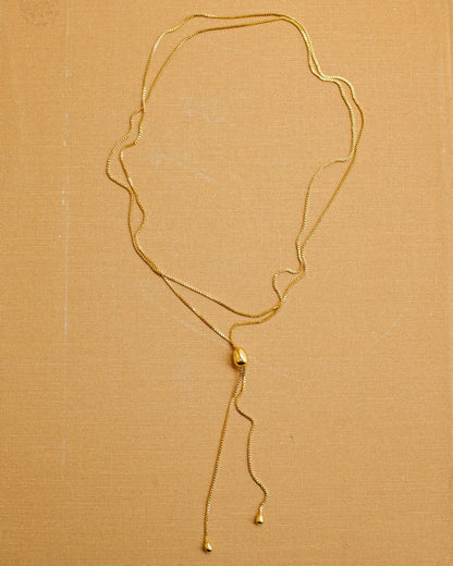 Infinity Bolo Necklace - Gold
