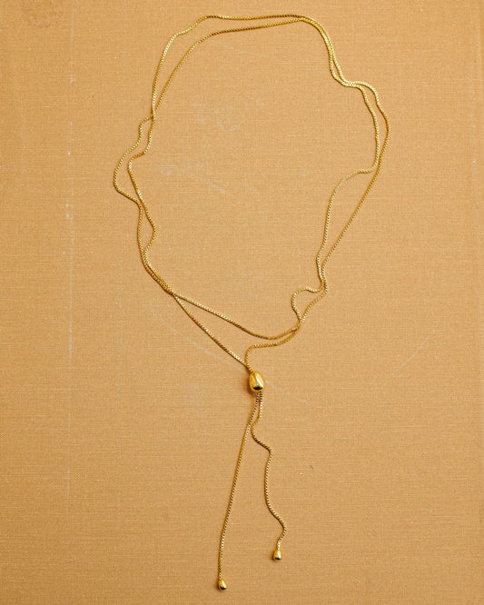 Infinity Bolo Necklace - Gold