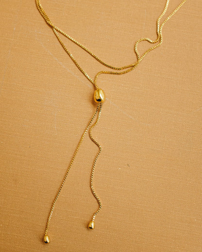 Infinity Bolo Necklace - Gold