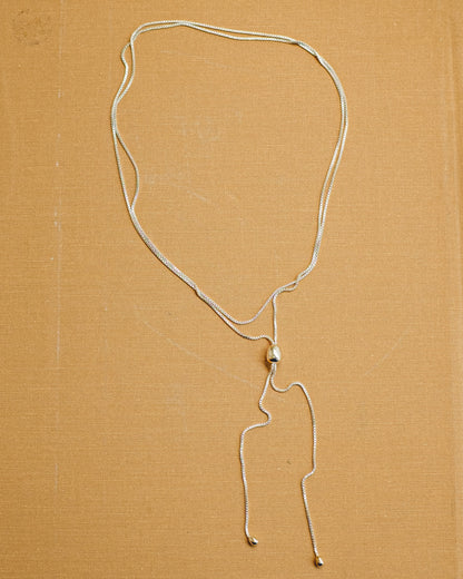Infinity Bolo Necklace - Silver