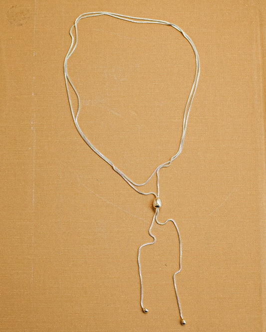 Infinity Bolo Necklace - Silver