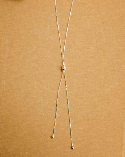 Infinity Bolo Necklace - Silver
