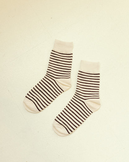Stripe Socks: Brown