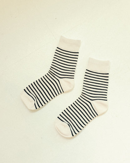 Stripe Socks: Black