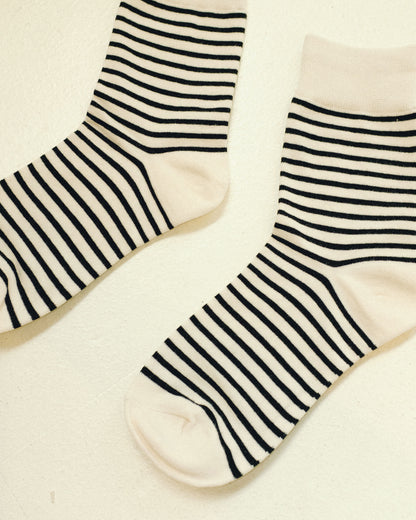 Stripe Socks: Black