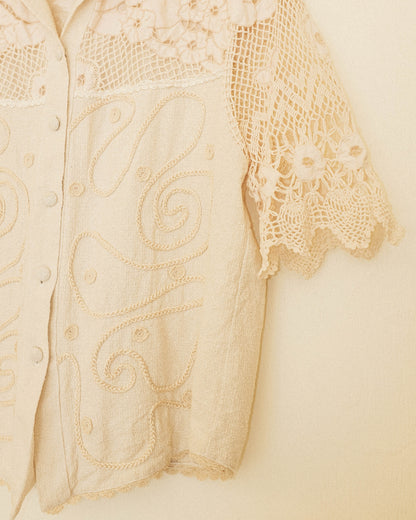 Silk Crochet Blouse