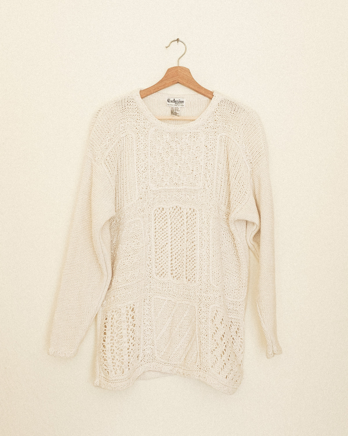Square Knit Oversized Sweater