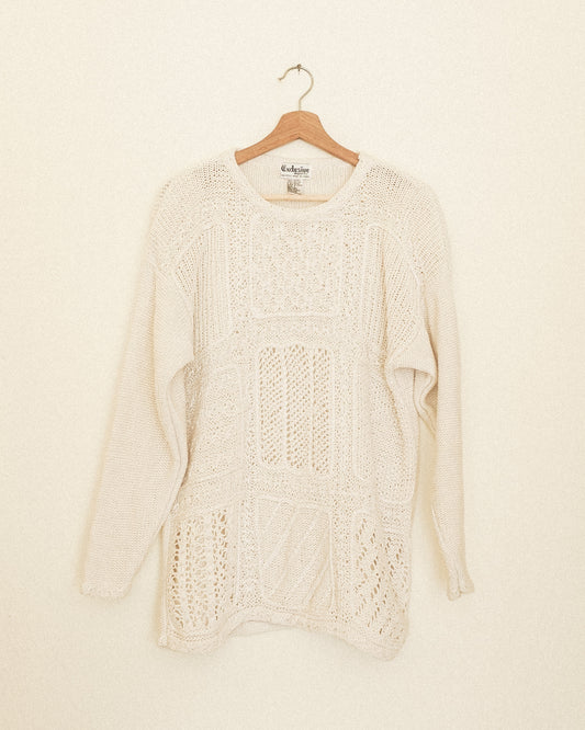 Square Knit Oversized Sweater