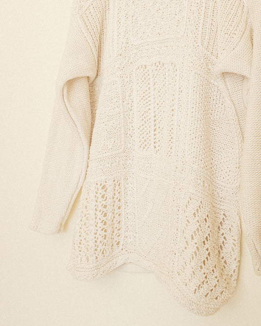Square Knit Oversized Sweater