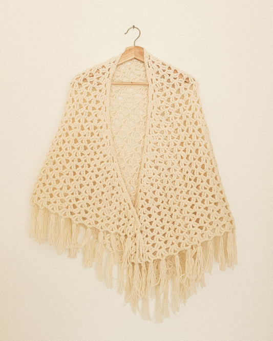 Crochet Shawl: Ivory