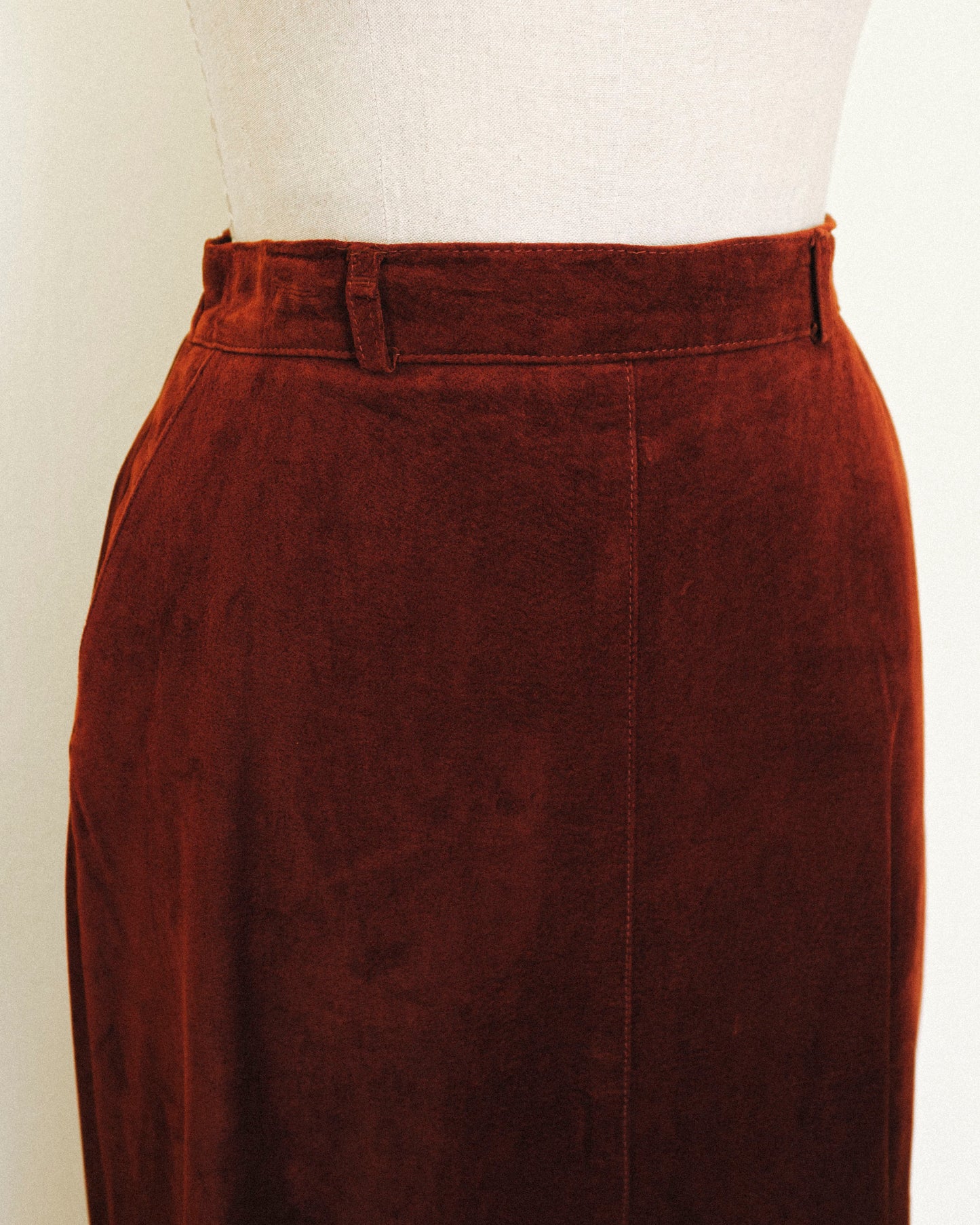 Cinnamon Suede Skirt